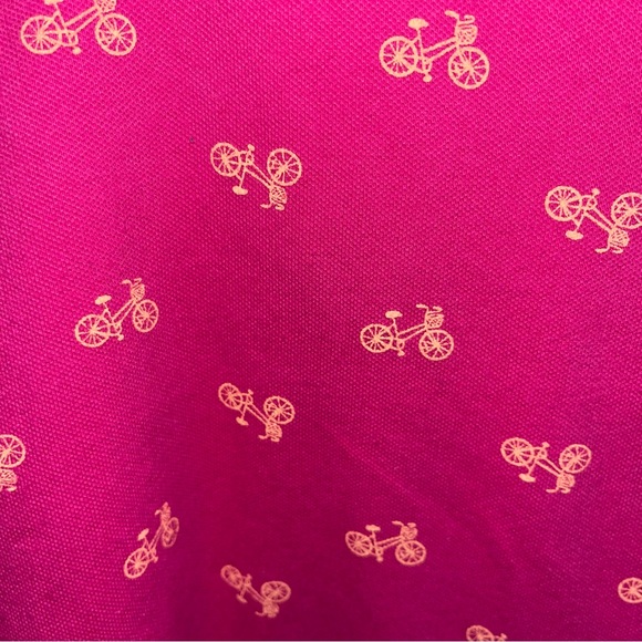 Bright Pink Polo Shirt with bicycle design - Picture 3 of 6